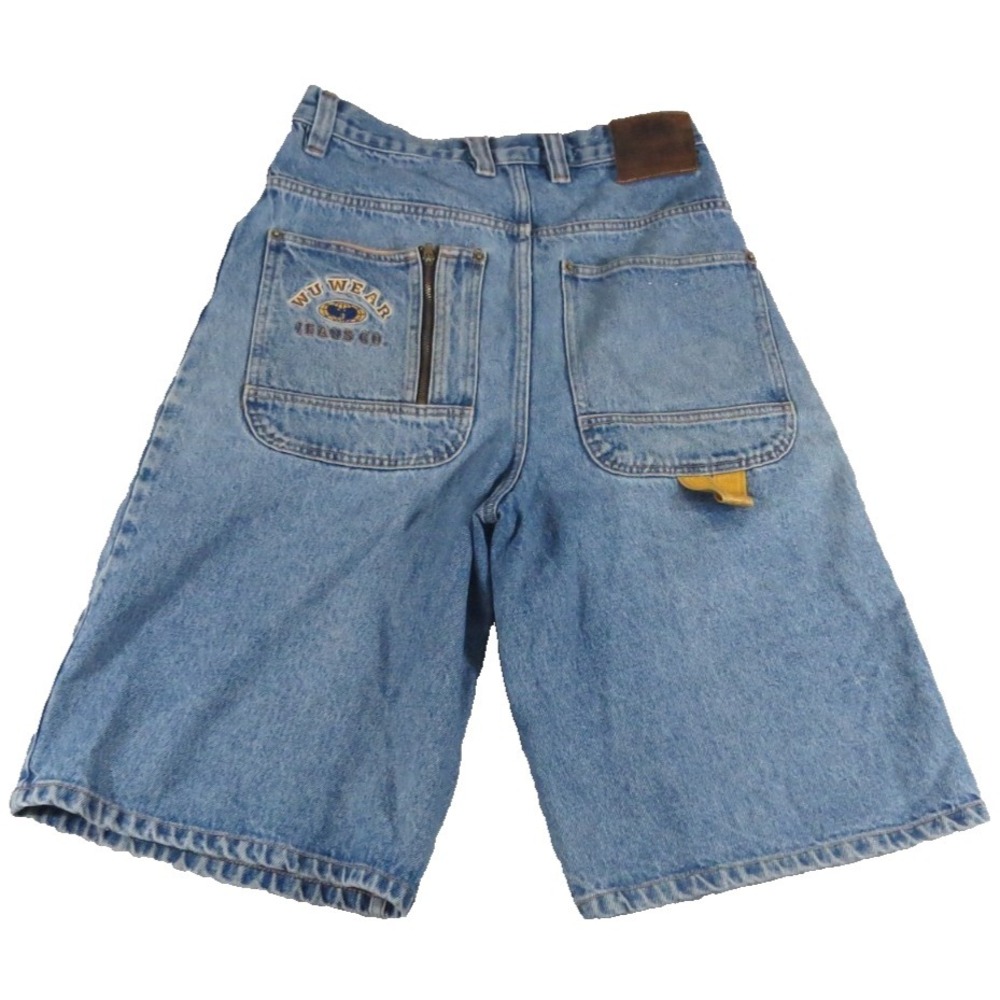 VTG Wu Wear Shorts Men 32 Blue Baggy Carpenter Wu Tang Hip Hop Rap Denim Jorts